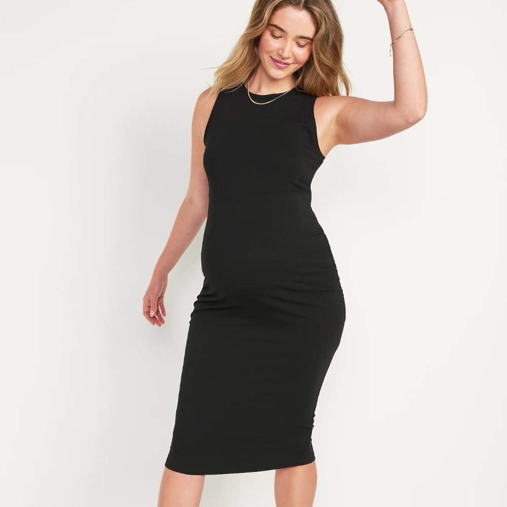 Old Navy Maternity Bodycon Dress Black Medium